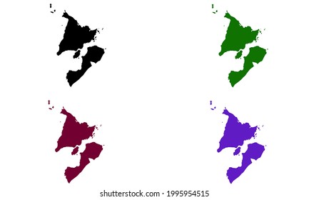 silhouette map of the West Visayas region in the Philippines