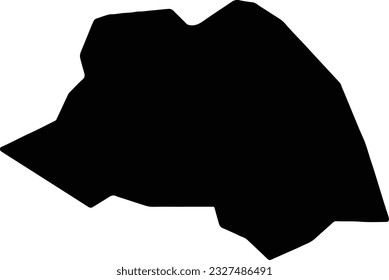 Silhouette map of Wigan United Kingdom with transparent background.