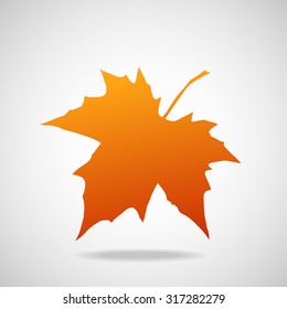 Silhouette of the maple leaf. Canadian symbol. Vector illustration. Eps 10