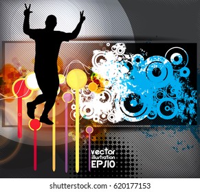 Silhouette of marathon runner