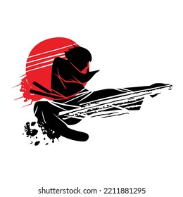 silhouette martial arts. perfect for karate, judo and other martial arts logos and icons