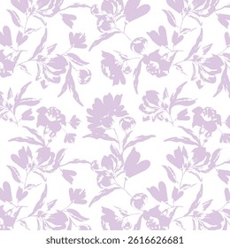 silhouette meadow flowers seamless pattern, Retro style design for fashion , fabric, web, wallpaper ,wrapping and all prints on vintage background
