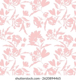 silhouette meadow flowers seamless pattern, Retro style design for fashion , fabric, web, wallpaper ,wrapping and all prints on vintage background
