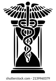 Silhouette of medicine logo on white background.