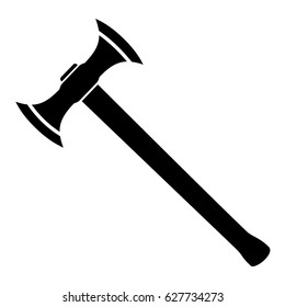 Silueta de la batalla medieval Ilustración vectorial Ax
