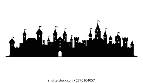 Silhouette of a medieval castle