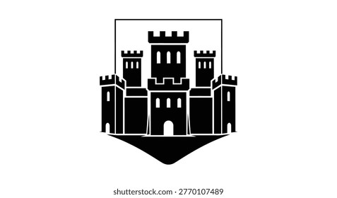 Silhouette of a medieval castle
