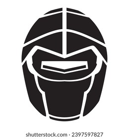 Silhouette of a medieval helmet icon Vector illustration