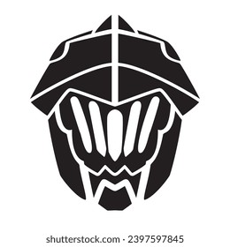 Silhouette of a medieval helmet icon Vector illustration