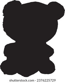 a silhouette of medium doll.