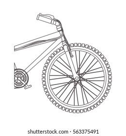 silhouette medium part bicycle with pedals in closeup