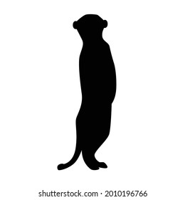 silhouette meerkat vector isolated background