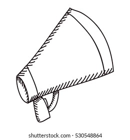 silhouette of megaphone flat icon