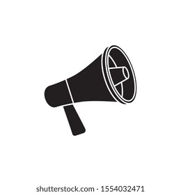 silhouette of megaphone sound isolated icon vector illustration design