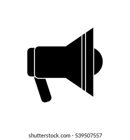 silhouette megaphone speaker alert urgency