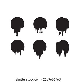 Silhouette melt pattern vector illustration