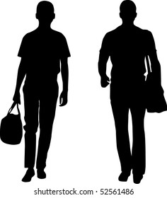 Silhouette men