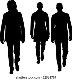 Silhouette men