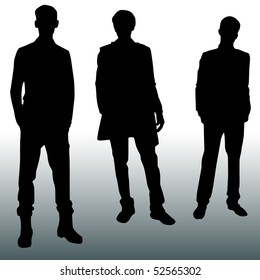 Silhouette men