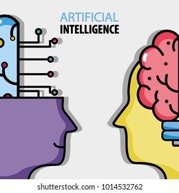 silhouette men with brain circuits and bulb