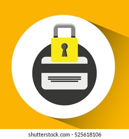 silhouette men card bank internet safety vector illustration eps 10