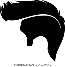 Silhouette of men hairstyle fashion haircut