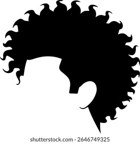 Silhouette of men hairstyle fashion haircut