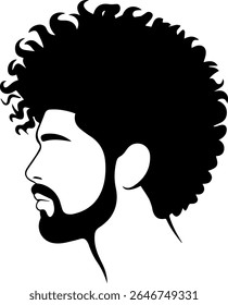 Silhouette of men hairstyle fashion haircut