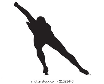 Silhouette men on skates