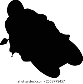 Silhouette of men riding motorcycle illustration