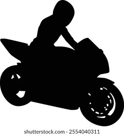 Silhouette of men riding motorcycle illustration