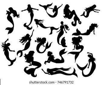 silhouette of a mermaid collection