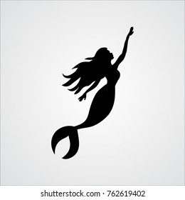 Silhouette Of A Mermaid, Icon