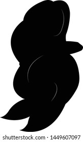 Silhouette mermaid on white gackgroun vector illustartion hand draw desing