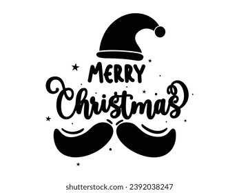 Silhouette Merry Christmas vector illustration