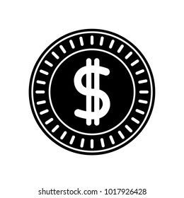 silhouette metal coin cash money