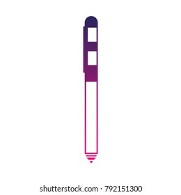silhouette metal pen object icon design