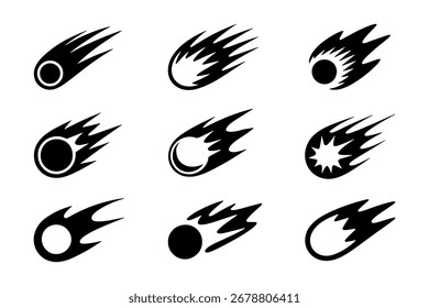 Silhouette des Meteoritenkometts