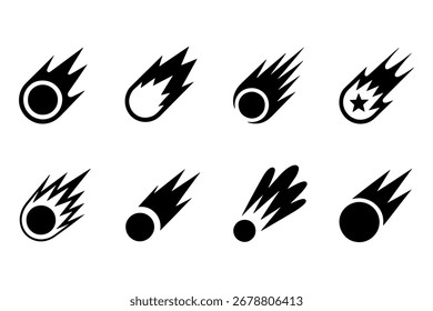 Silhouette des Meteoritenkometts