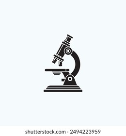 silhouette microscope vector art, vector microscope