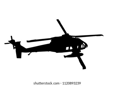 Helicopter Silhouette Black Vector Graphic Stock Vector (Royalty Free ...