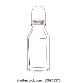 silhouette milk glass bottle with handle