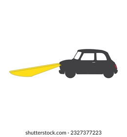 silhouette mini family car icon vector illustration. Vector black car illustration isolated on white background. car icon for web.