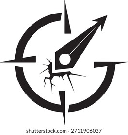 Silhouette minimale abstrakte Vektorgrafik 