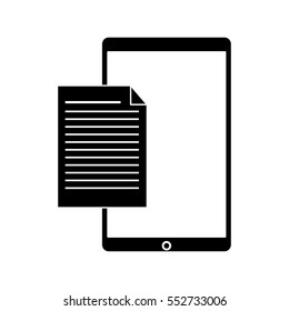 silhouette mobile phone document file paper digital