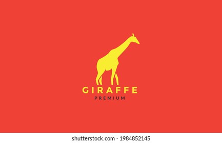 silhouette modern animal giraffe logo symbol vector icon illustration graphic design