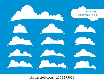 Silhouette des modernen Flachwolkendesigns