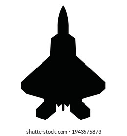 silhouette modern jet fighter vector design