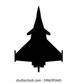 silhouette of modern jet fighter vector design