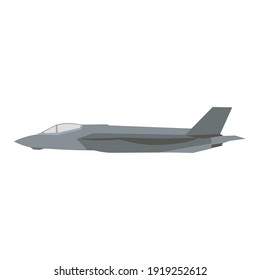 silhouette modern military jetfighter vector graphic